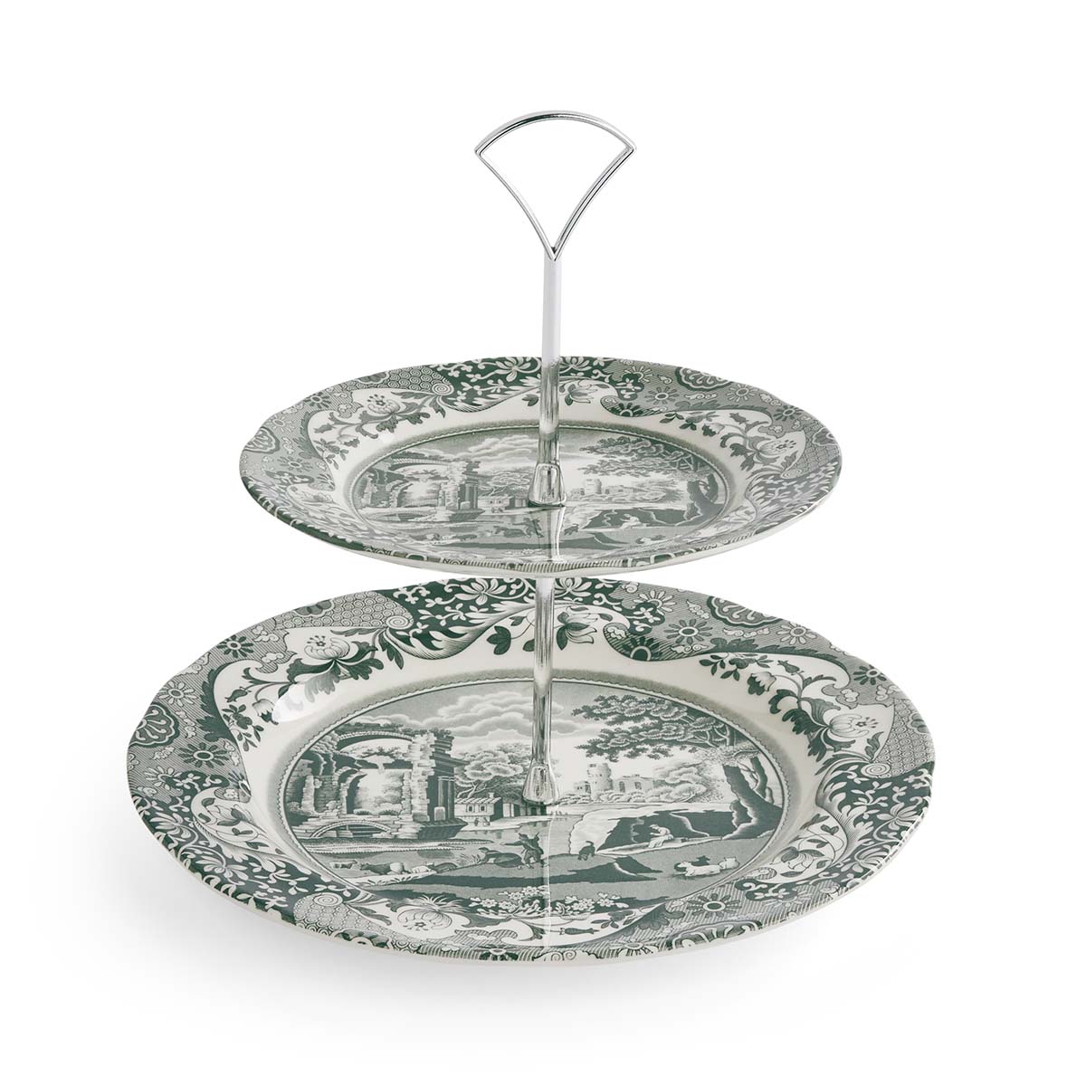Heritage Green Italian 2 Tier Cake Stand image number null
